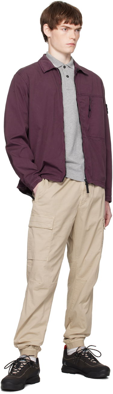 Bunda Stone Island Supima Cotton Twill Stretch-TC Jacket Vínová | K2S15 1200003 S0010, 4