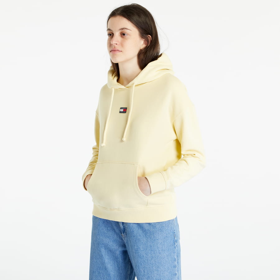 Mikina Tommy Hilfiger Badge Boxy Fit Hoody Žltá | DW0DW15411 ZHO, 0