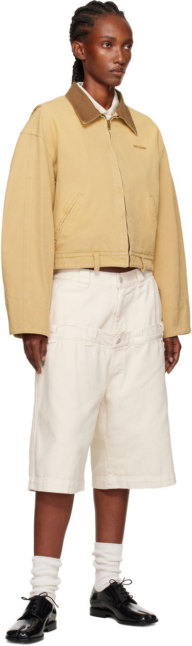 Bunda We11done We11done Washed Work Cropped Jacket Béžová | WD-JK2-25-008-W-BG, 3