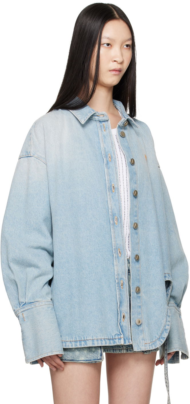 Košeľa The Attico Attico Oversized Denim Shirt Modrá | 247WCB68 D049, 1