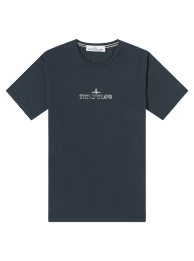 Tričko Stone Island Stamp Centre Logo T-Shirt Navy | 79152NS81-V0020