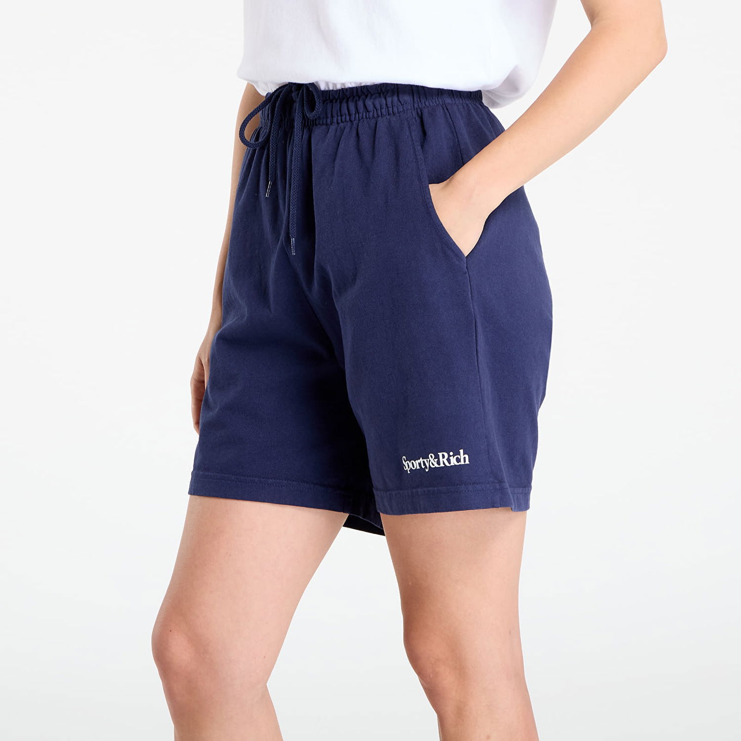 Šortky Sporty & Rich Serif Logo Gym Short UNISEX Dark Navy Navy | SH039602300BL106, 1