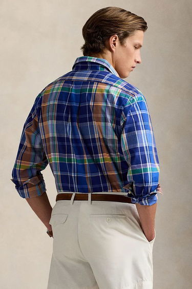 Košeľa Polo by Ralph Lauren Checked Cotton Shirt Modrá | 710960639, 1