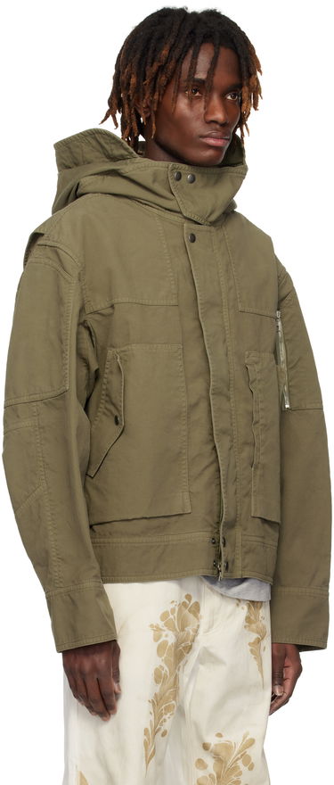 Parka Dries Van Noten Dries Van Noten Flap Pocket Hooded Jacket Zelené | 251-020548-1146, 1