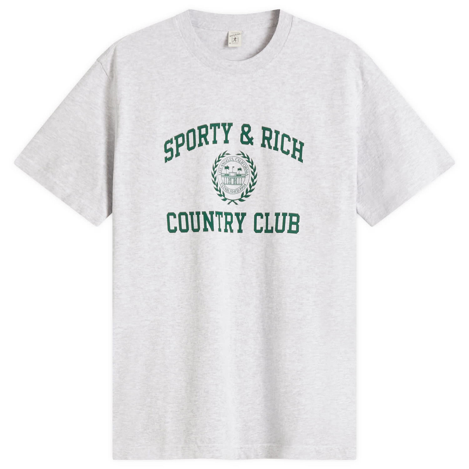 Tričko Sporty & Rich Sporty & Rich Varsity Crest T-Shirt, Size Large Šedá | TO043606218GY03, 1