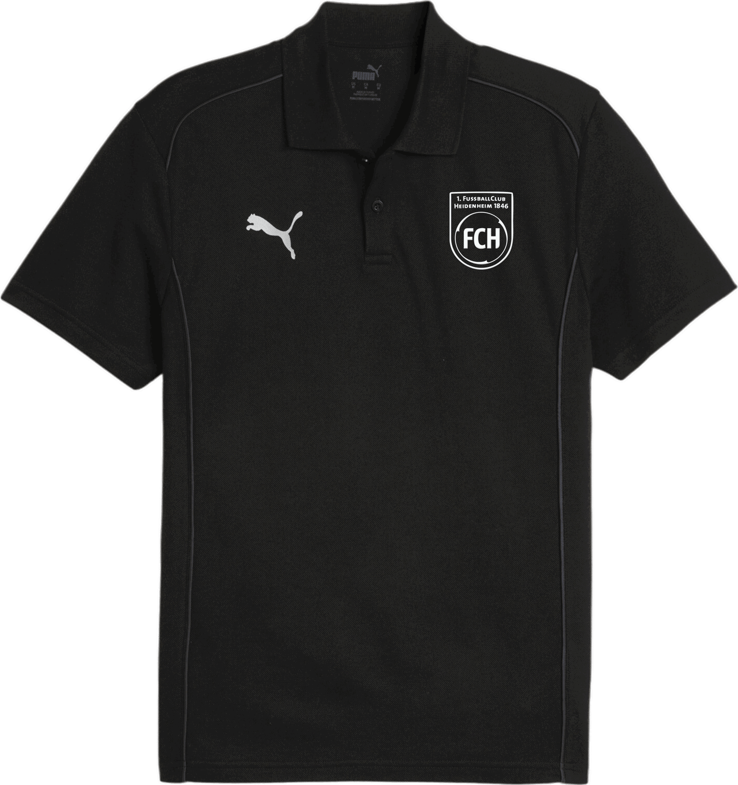 Polo tričko Puma 1. FC Heidenheim Polo shirt Čierna | 5fch658535-003, 0