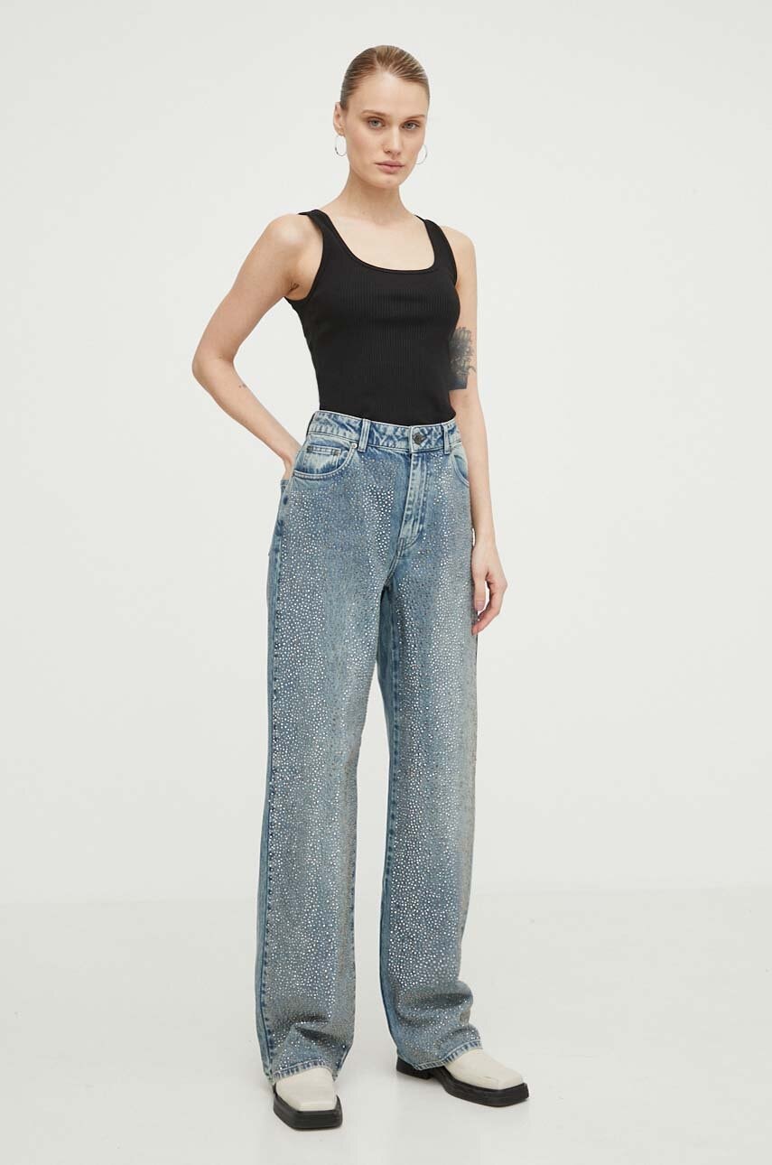Tielko Samsoe Samsoe Samsoe Samsoe SAAMANZA Ribbed Square Neck Tank Top Čierna | F10000006, 1