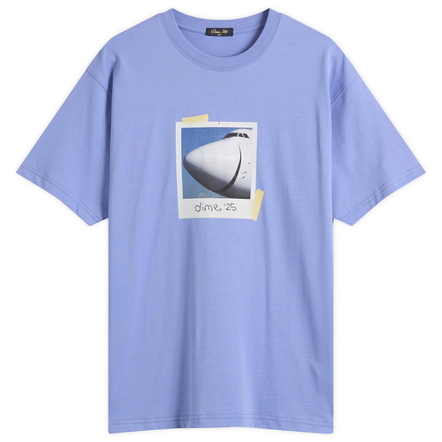 Tričko Dime Dime Plane T-Shirt, Size Large Modrá | DIMEFA2560IND, 1