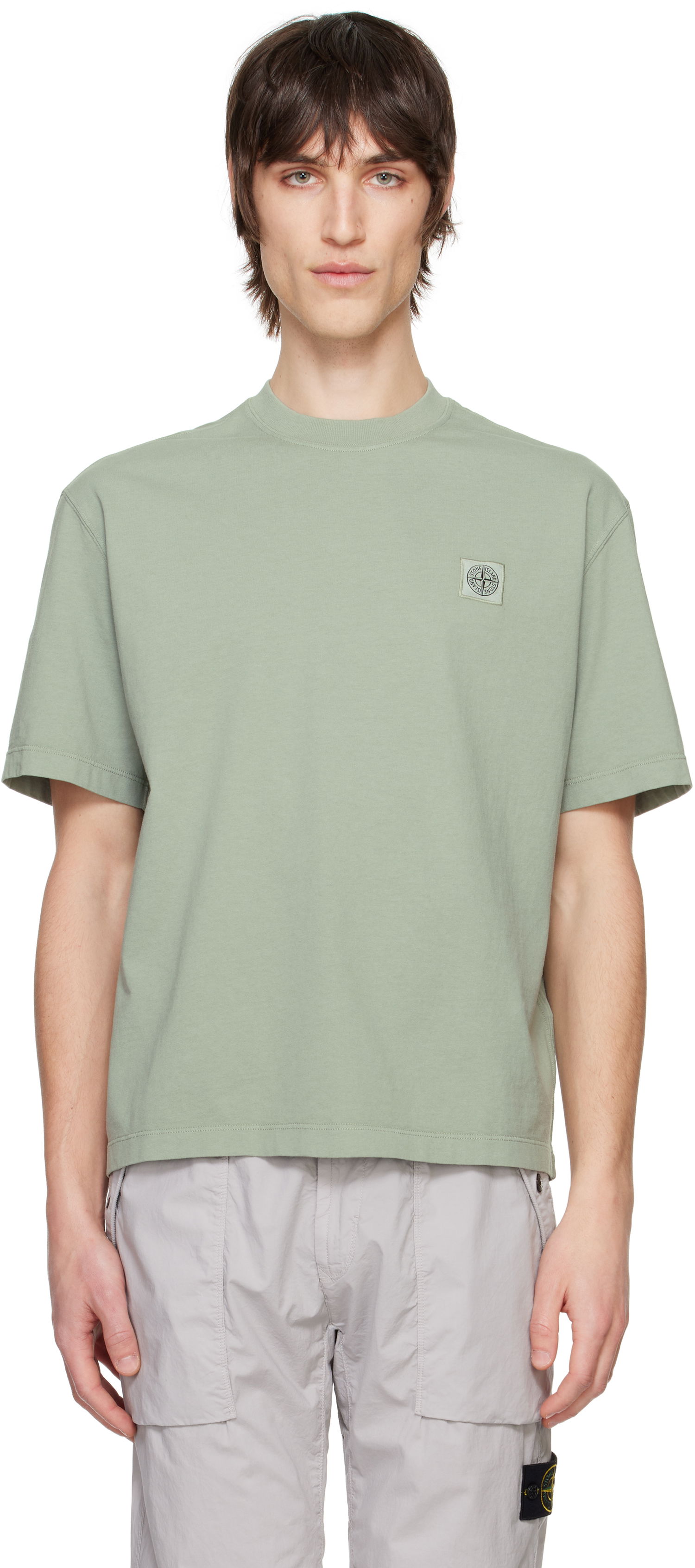 Tričko Stone Island Stone Island Combed Organic Cotton Jersey T-Shirt Zelené | K1S15 2100034 S0115, 0