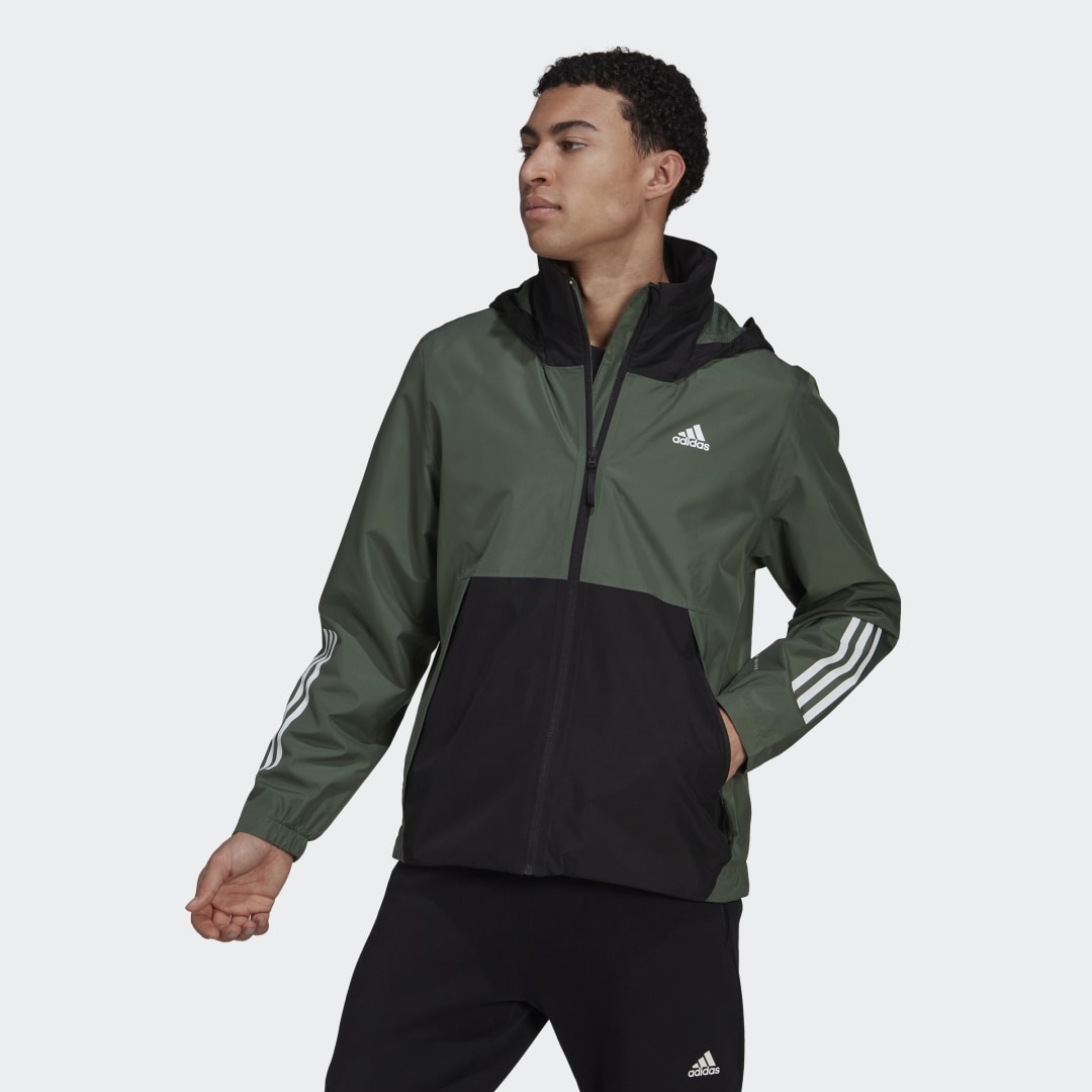 Vetrovka adidas Originals BSC 3-Stripes RAIN.RDY Jacket Zelené | HG8772, 0