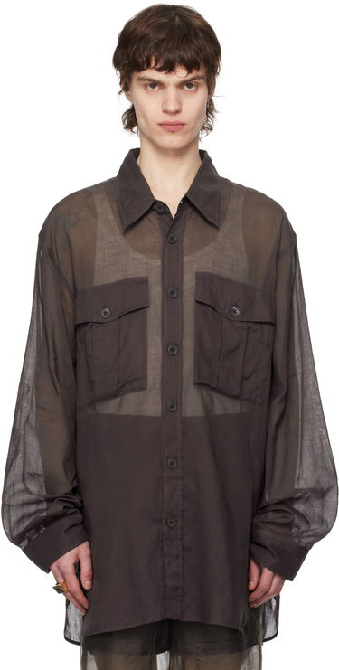 Košeľa Dries Van Noten Dries Van Noten Oversized Cotton Shirt Hnedá | 251-020721-1160, 0