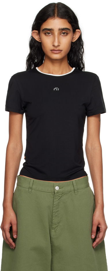 Tričko Miaou Rhinestone Mini T-shirt Čierna | 7026LTJBLK, 0