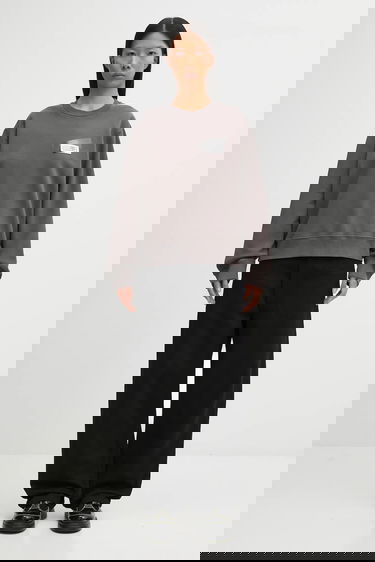 Mikina Maison Margiela MM6 Maison Margiela Crewneck Sweatshirt with Appliqué Šedá | S62GU0143.M25024.810, 4