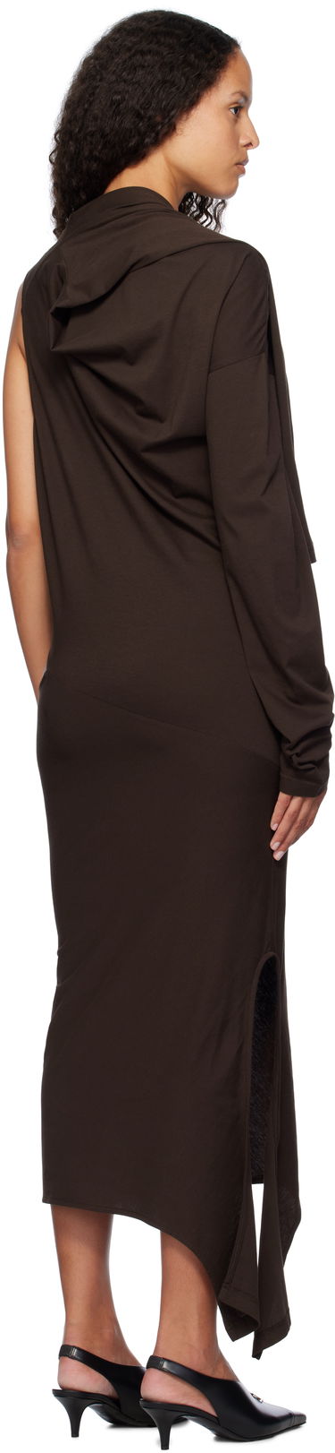 Šaty Courrèges Off Shoulder Midi Dress Hnedá | 424JRO486JS0175, 2