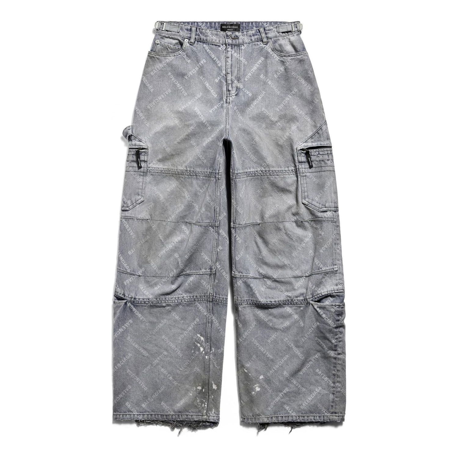 Cargo nohavice Balenciaga Diagonal Allover Cargo Pants Šedá | 767971TDW144979, 0