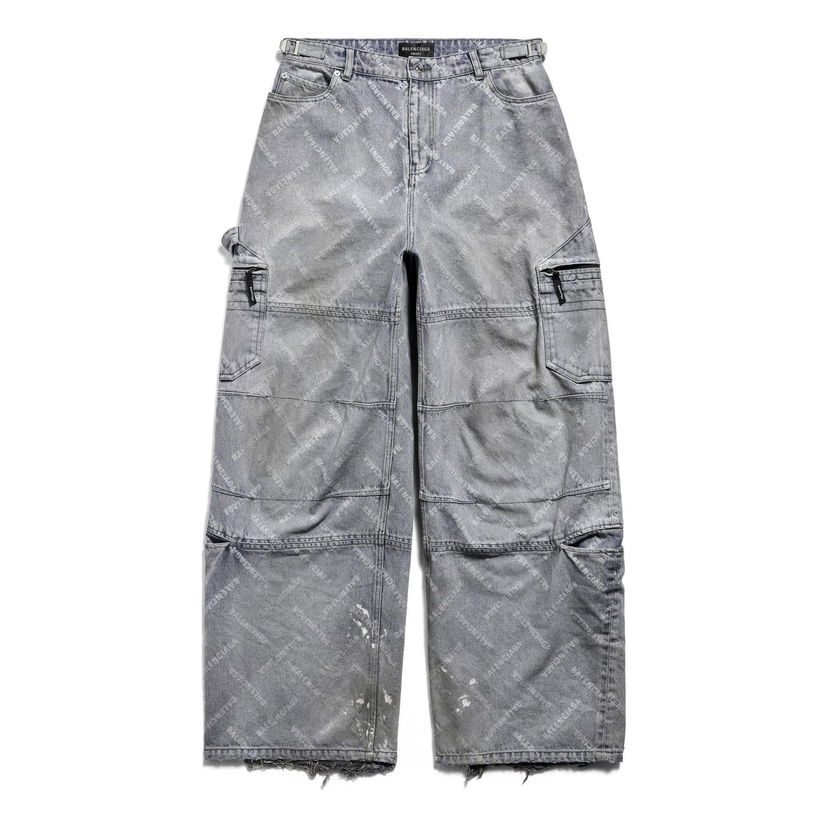 Cargo nohavice Balenciaga Diagonal Allover Cargo Pants Šedá | 767971TDW144979