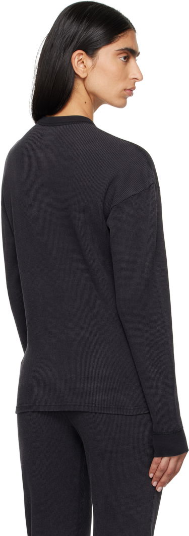 Sveter Alexander Wang Alexander Wang Long Sleeve Waffle T-Shirt Čierna | UC4221611W, 2