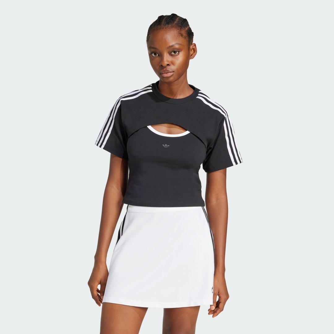 Crop Top adidas Performance Cutout Cali T-Shirt Čierna | JD0042, 0
