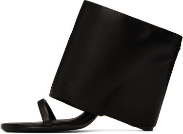 Tenisky a topánky Courrèges Courrèges Oblique Wedged Leather Mules Čierna | 225SSD037AG0030, 2