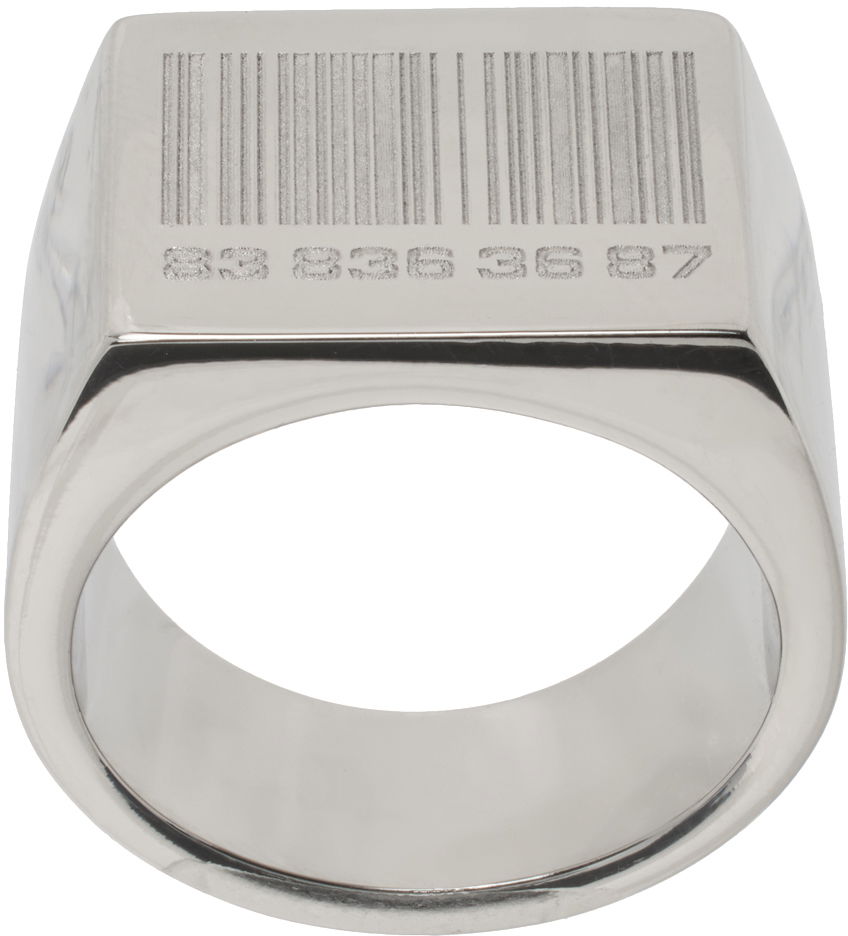 Prsteň VETEMENTS Barcode Engraved Ring Metalická | VL20RI200S, 0