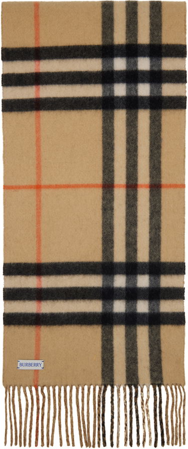Šál Burberry Reversible Check Cashmere Scarf Béžová | 8094710, 1