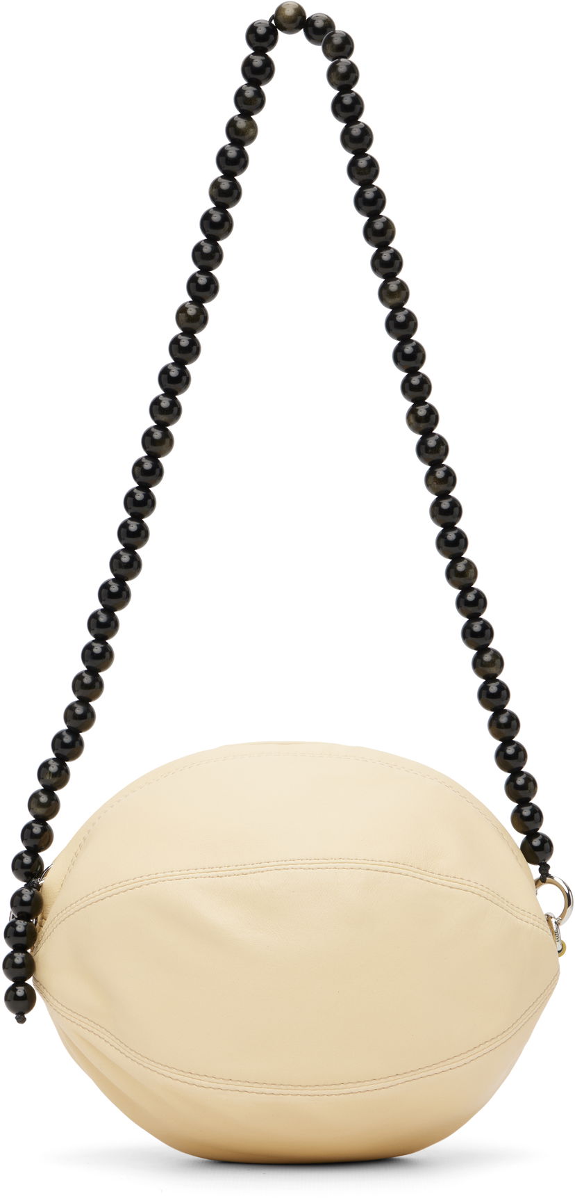 Kabelka LEMAIRE Leather Beaded Strap Balloon Pouch Béžová | BG0177 LL0173