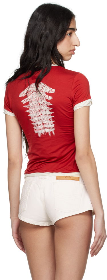 Tričko Jean Paul Gaultier Jean Paul Gaultier 'The Tattoo' T-Shirt Červená | 25/34-F-TS111I-J089-3003, 2
