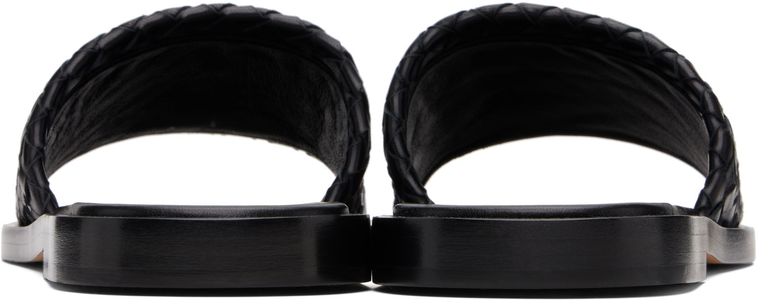 Tenisky a topánky Bottega Veneta Bottega Veneta Elio Woven Leather Slides Čierna | 838348V2ED01000, 1