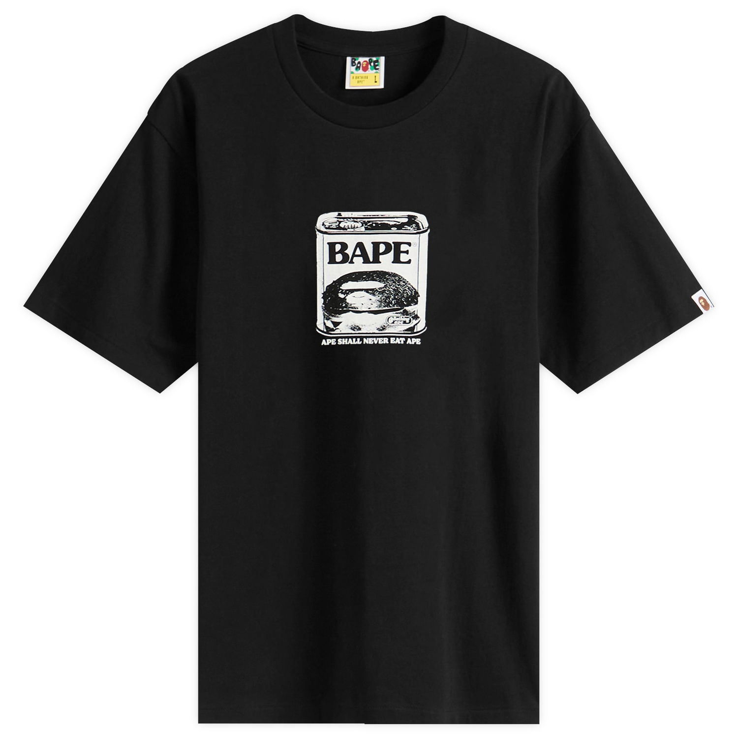 Tričko BAPE A Bathing Ape Can Food T-Shirt, Size Small Čierna | 001TEL801336M-BLK, 1