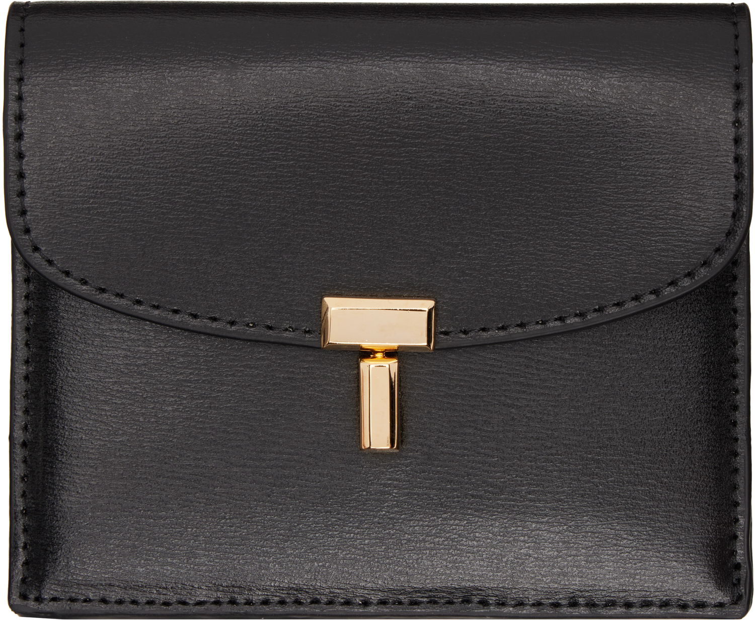 Peňaženka TOTEME TOTEME T-Lock Leather Card Holder Čierna | 251-WAM0042-LE0025, 0