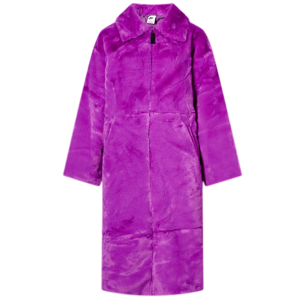 Kabáty Nike Faux Fur Swoosh Jacket Fialová | DQ6838-551, 0