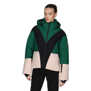 VICTORIA Color Block Puffer Jacket with Hood