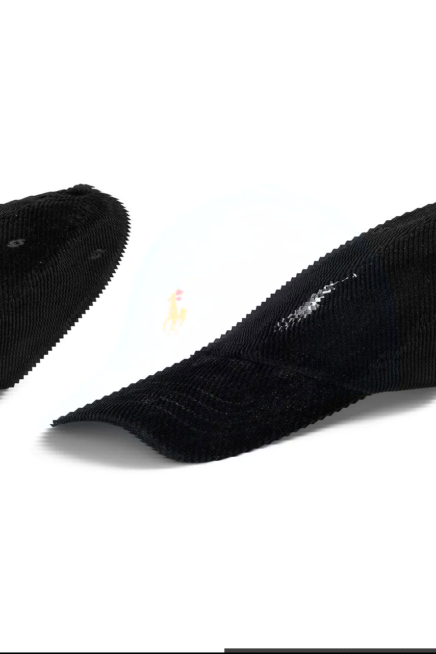 Šiltovka Polo by Ralph Lauren Polo Corduroy Baseball Cap with Embroidered Logo Čierna | 710847175, 0