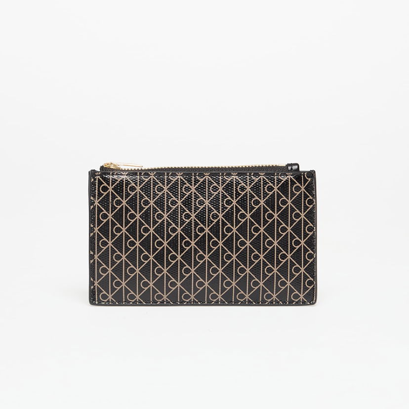 Peňaženka CALVIN KLEIN Calvin Klein Emblem Aop Top Zip Cardholder Čierna | LV04F1084G 2XA