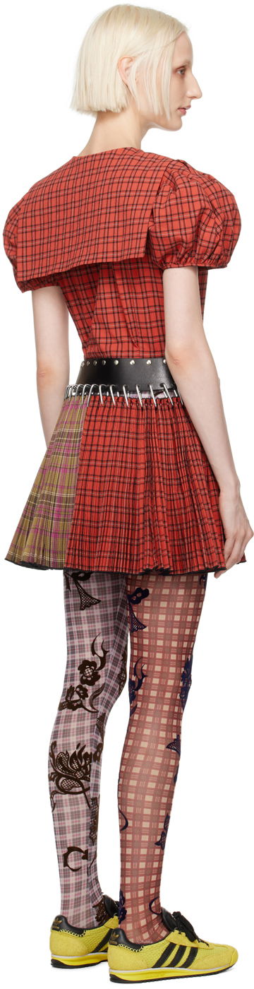 Sukňa Chopova Lowena Judith Carabiner Plaid Minidress Červená | 1247, 2