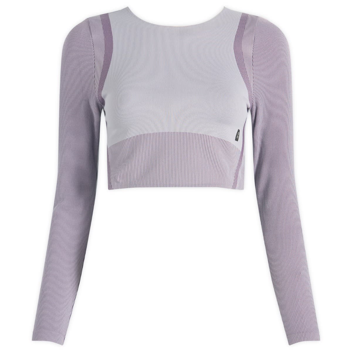 Crop Top On Running Studio Knit Long Sleeve Crop Top Fialová | 1WF10263857, 1