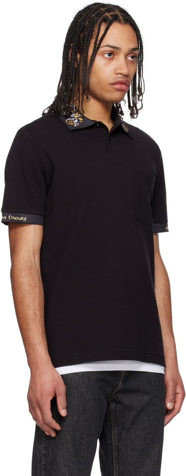 Polo tričko Versace Versace Jeans Couture Baroque Collar Polo Biela | E78GAGT04_ECJ01T, 4