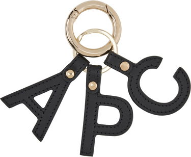 Kľúčenka A.P.C. A.P.C. Lettres 'A.P.C.' Leather Keychain Čierna | PXAWV-F63656, 0