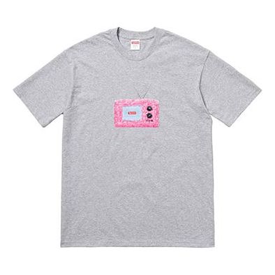 Tričko Supreme TV Print Short Sleeve T-Shirt Šedá | SUP-SS18-0091, 0