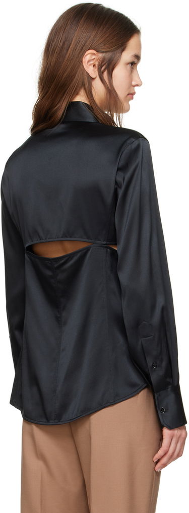 Košeľa Helmut Lang Slash Satin Shirt Čierna | N10HW507, 2