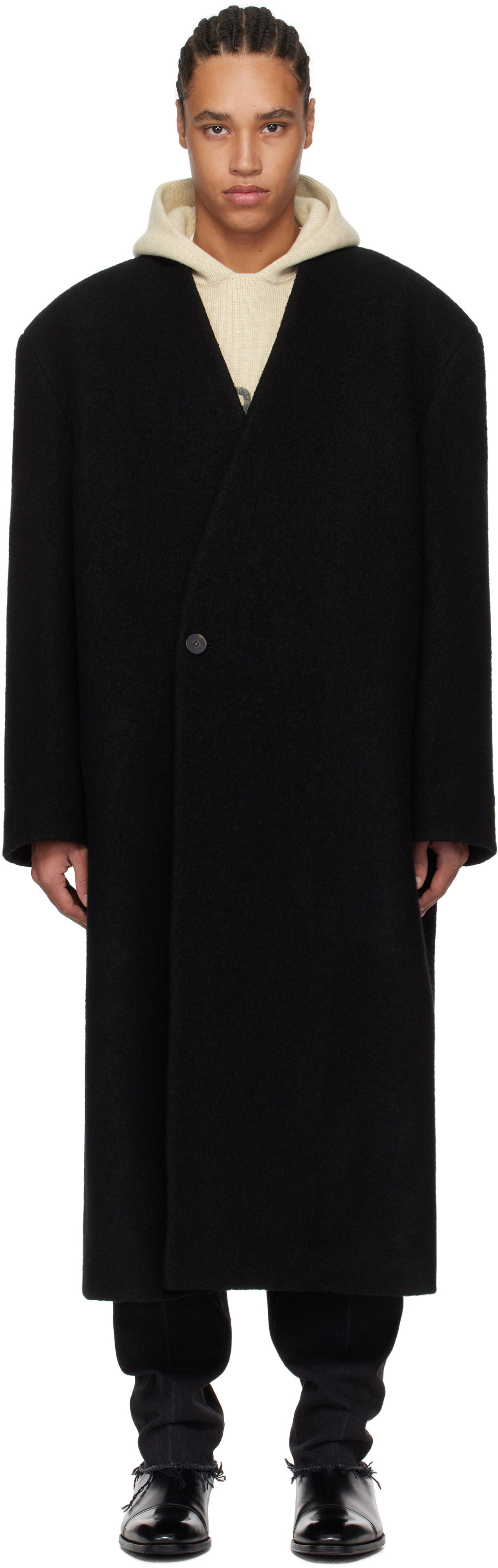 Trenčkot Fear of God Fear of God Boiled Wool Relaxed Coat Čierna | FGE230-300BOW, 0