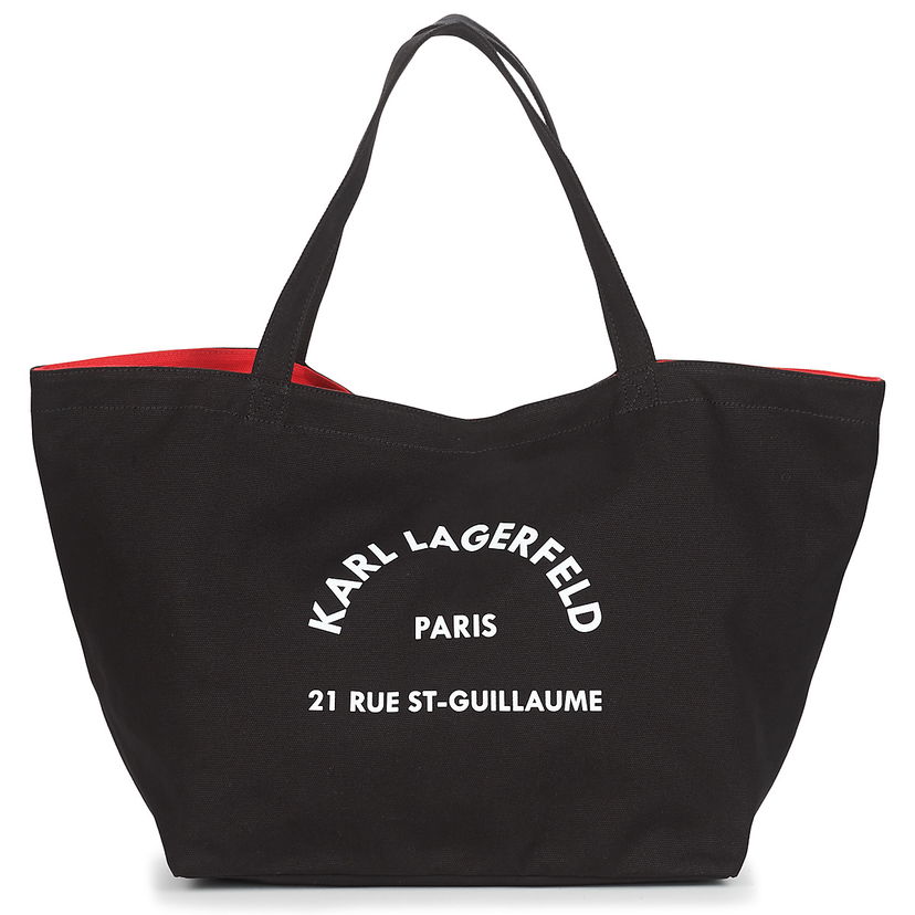 Tote bag KARL LAGERFELD Shopper bag RUE ST GUILLAUE CANVAS TOTE Čierna | 201W3138-BLACK