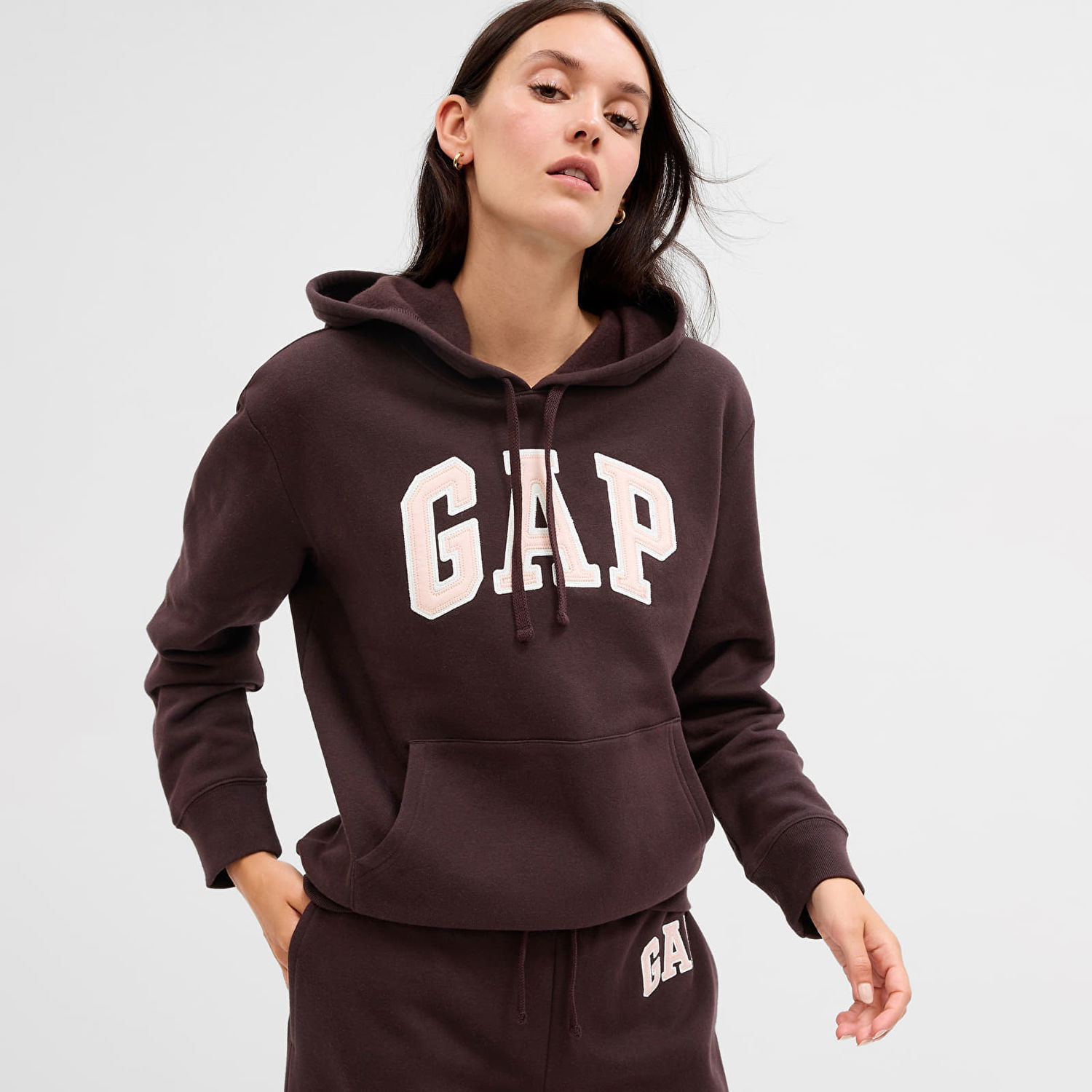 Mikina GAP Logo Pullover Hoodie Turkish Coffee Hnedá | 463506-35, 0