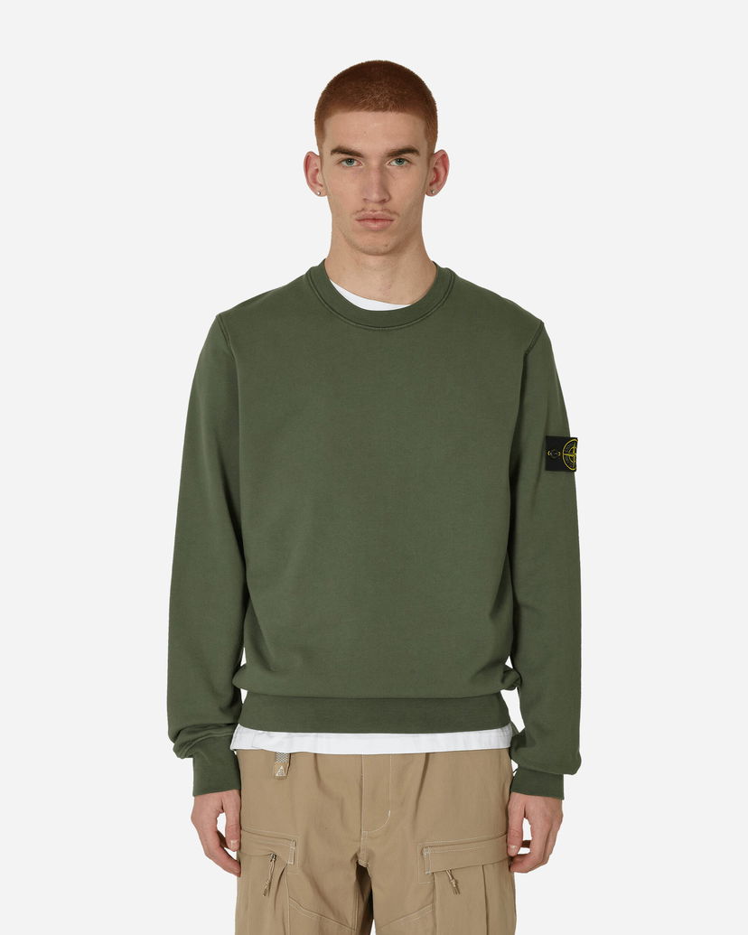 Mikina Stone Island Garment Dyed Crewneck Sweatshirt "Musk" Zelené | 801563051 V0059