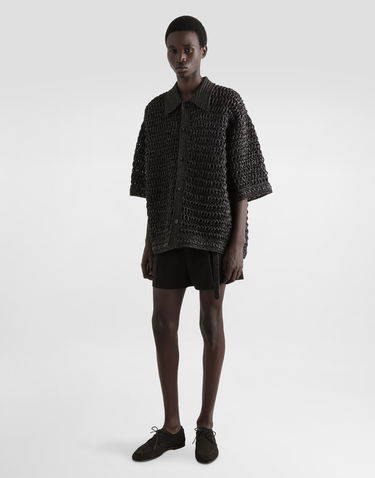 Košeľa Dolce & Gabbana Dolce & Gabbana Raffia Crochet Shirt Čierna | GXVA1TJAIREN0000, 1