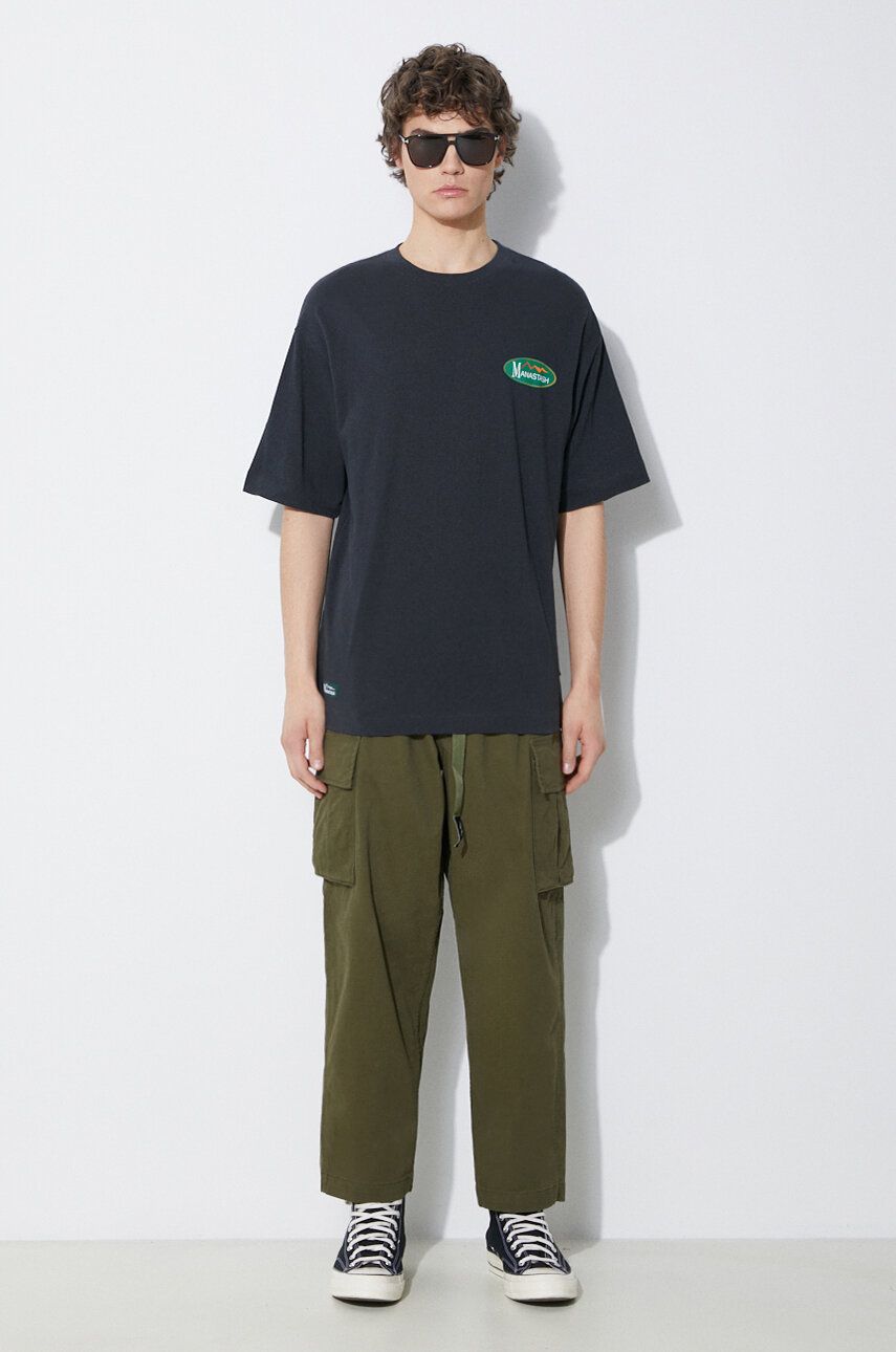 Tričko Manastash Manastash Hemp Original Logo T-Shirt Čierna | 7924134002, 1