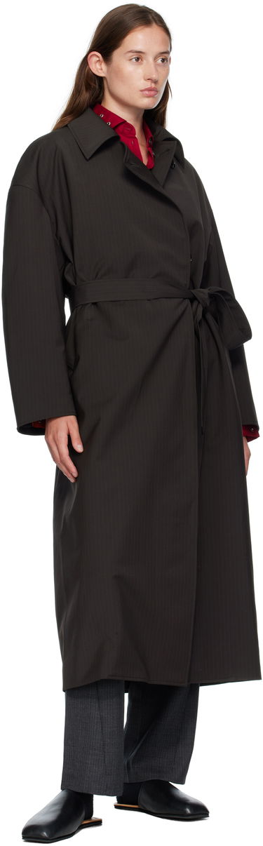 Kabáty OUR LEGACY OUR LEGACY Pinstripe Court Coat Čierna | W4251CC, 3