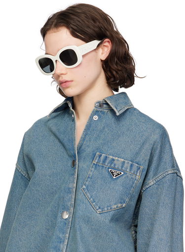 Slnečné okuliare Prada Round Sunglasses Biela | 0PR A13S 8056262000779, 3