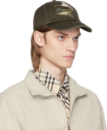 Šiltovka Burberry Burberry Duck Gabardine Baseball Cap Zelené | 8103757, 3