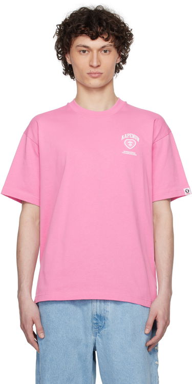 Tričko AAPE by A Bathing Ape AAPE by A Bathing Ape 'AAPE Now' Moonface Heart Logo T-Shirt Ružová | AAPTEM1600XXNPKX, 0